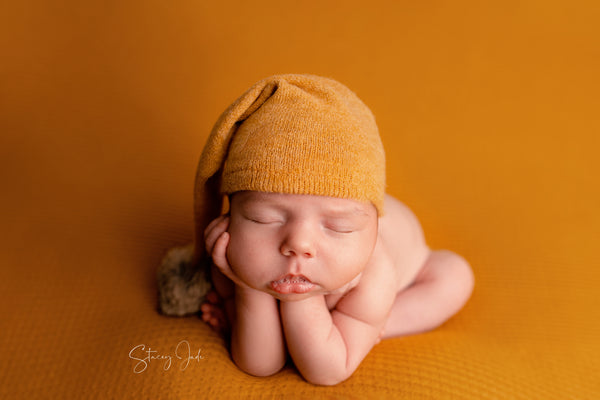 Cosy Newborn Knit Mustard